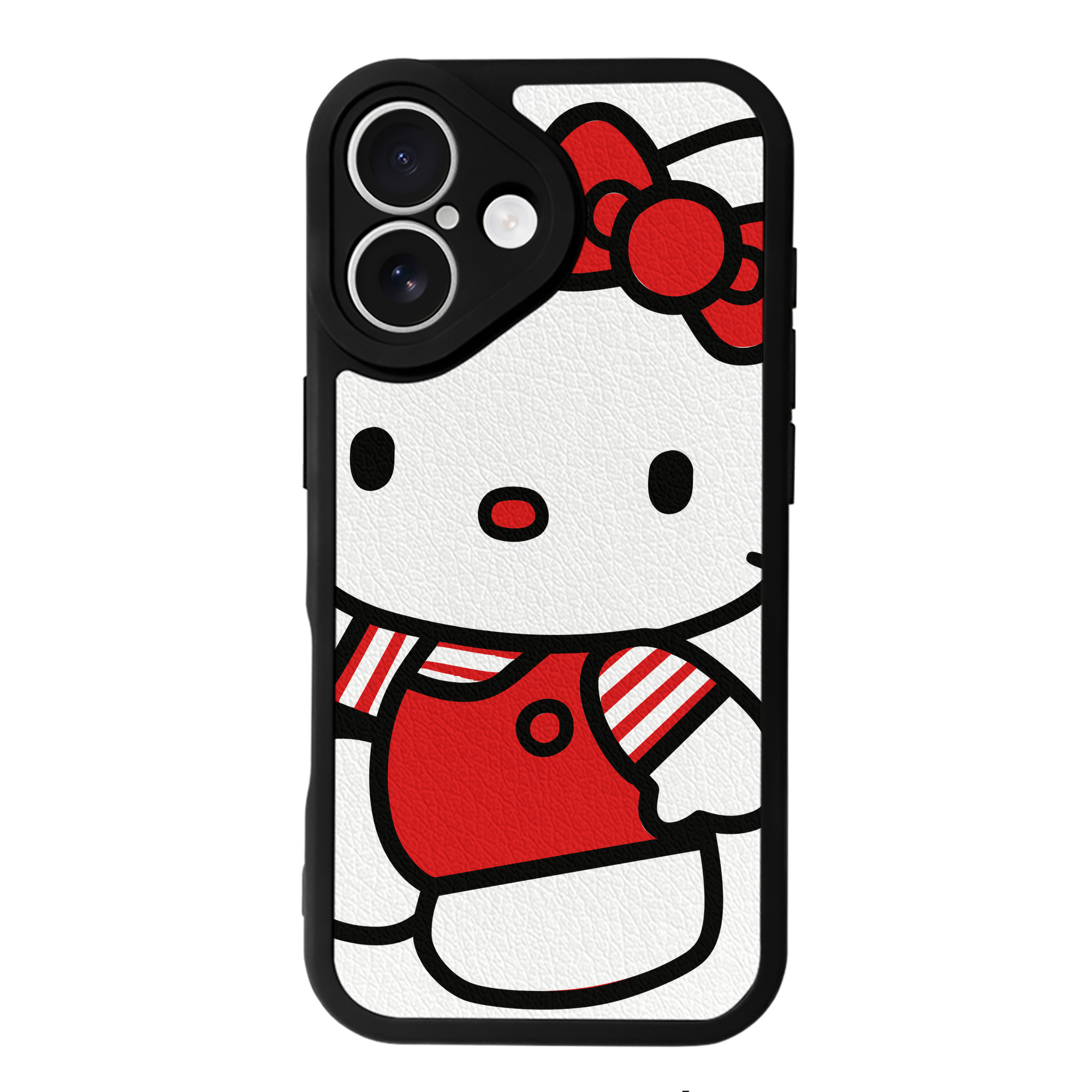 （画像用） Hello Kitty ハローキティ 【iPhone 16シリーズ対応】シリコンスマホケース（レザー調） 材質：シリコン